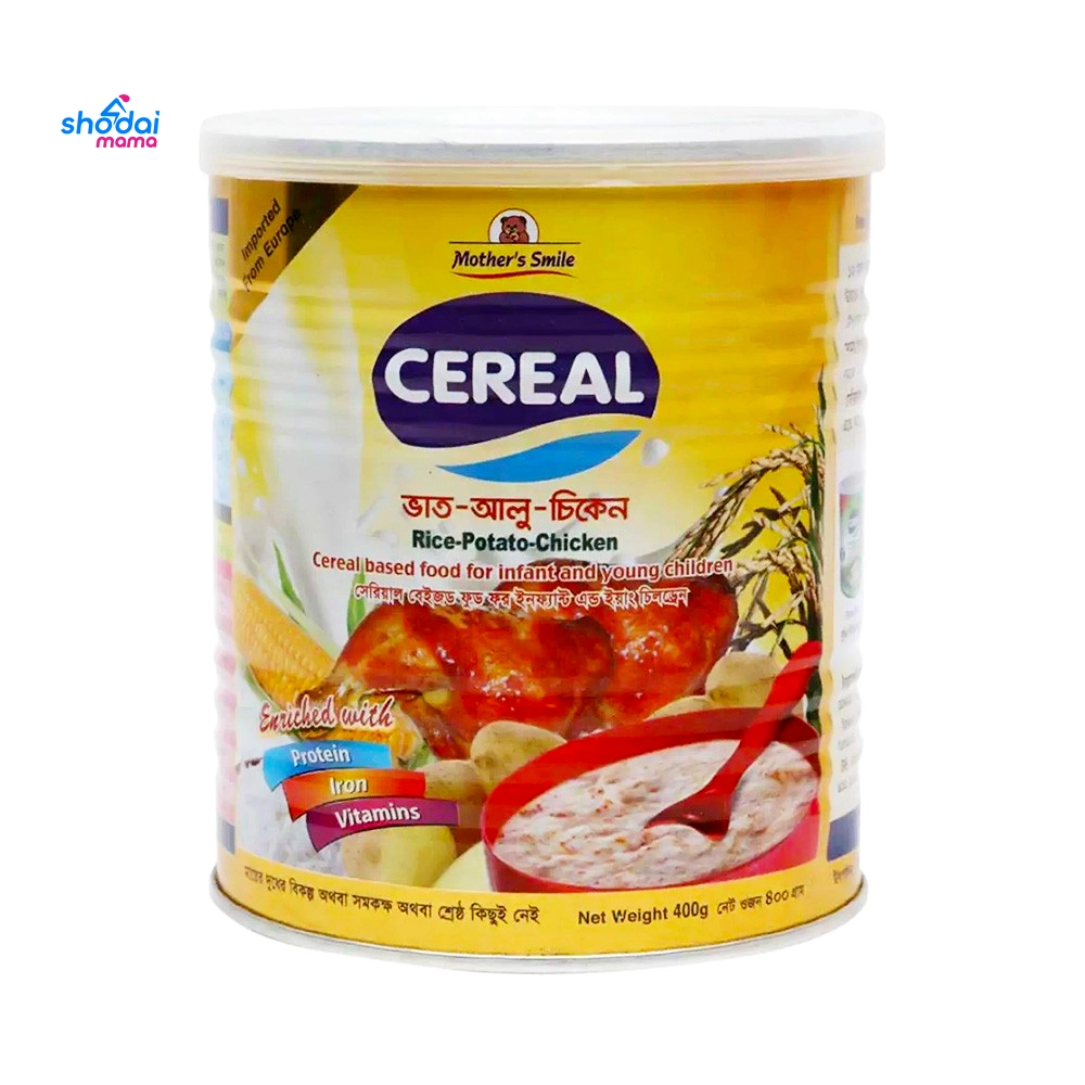 Mother's Smile Cereal Rice+Potato+Chicken 400 gm Tin